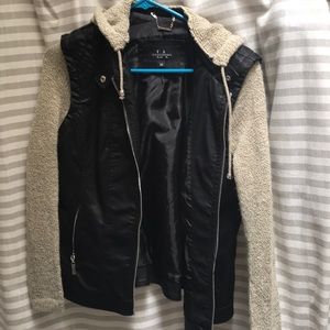 Roolee jacket with knit sleeves